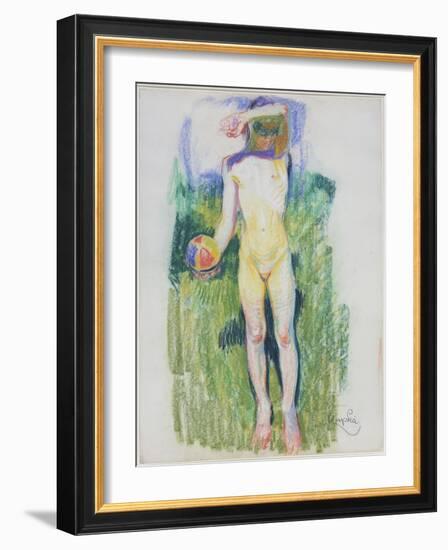 Girl with a Ball-Frantisek Kupka-Framed Giclee Print