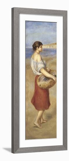 Girl with a Basket of Fish-Pierre-Auguste Renoir-Framed Art Print