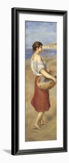 Girl with a Basket of Fish-Pierre-Auguste Renoir-Framed Art Print