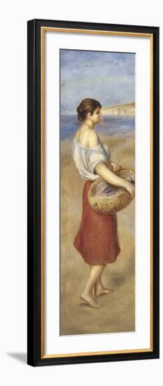 Girl with a Basket of Fish-Pierre-Auguste Renoir-Framed Art Print