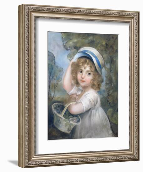 Girl with a Basket of Flowers-John Russell-Framed Giclee Print