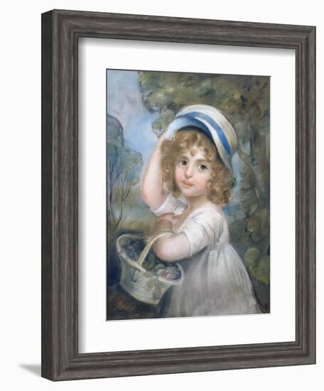 Girl with a Basket of Flowers-John Russell-Framed Giclee Print