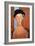 Girl with a Black Hat, 1918-Amedeo Modigliani-Framed Giclee Print