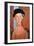 Girl with a Black Hat, 1918-Amedeo Modigliani-Framed Giclee Print