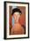 Girl with a Black Hat, 1918-Amedeo Modigliani-Framed Giclee Print