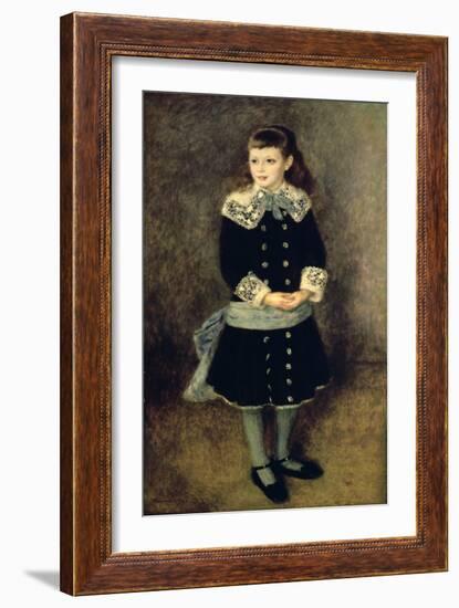 Girl with a Blue Sash, Late 19th-Early 20th Century-Pierre-Auguste Renoir-Framed Giclee Print