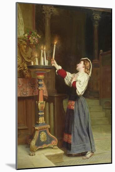 Girl with a Candle, 1908 (Oil on Canvas)-Remy Cogghe-Mounted Giclee Print