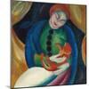 Girl with a Cat Ii., 1912-Franz Marc-Mounted Giclee Print