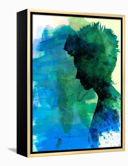 Girl With a Dragon Tattoo Watercolor-Lana Feldman-Framed Stretched Canvas