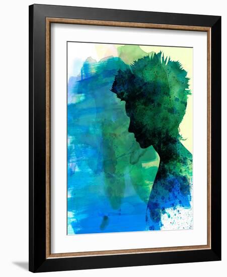 Girl With a Dragon Tattoo Watercolor-Lana Feldman-Framed Art Print