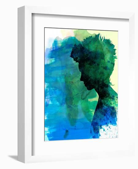 Girl With a Dragon Tattoo Watercolor-Lana Feldman-Framed Premium Giclee Print