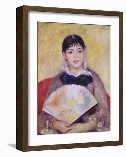 Girl with a Fan-Pierre-Auguste Renoir-Framed Giclee Print