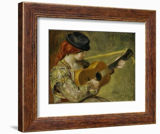Girl with a Guitar, 1897-Pierre-Auguste Renoir-Framed Giclee Print