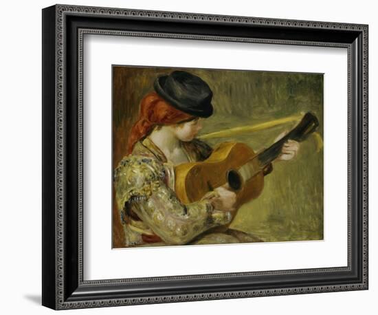 Girl with a Guitar, 1897-Pierre-Auguste Renoir-Framed Giclee Print