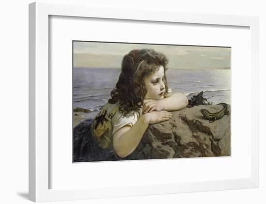 Girl with a Lizard, 1884-Ernst Stückelberg-Framed Giclee Print