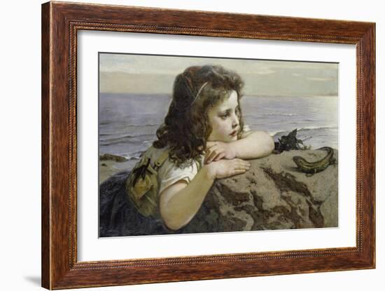 Girl with a Lizard, 1884-Ernst Stückelberg-Framed Giclee Print