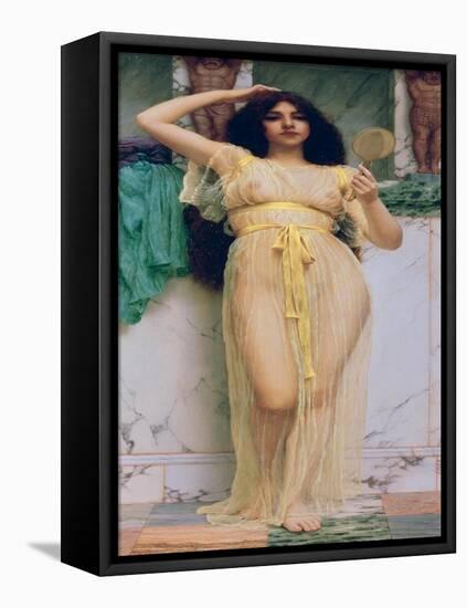 Girl with a Mirror, 1892-John William Godward-Framed Premier Image Canvas