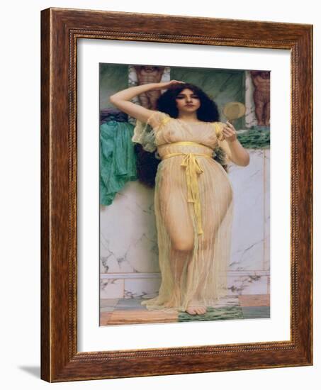 Girl with a Mirror, 1892-John William Godward-Framed Giclee Print