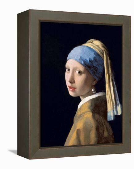 Girl with a Pearl Earring, C.1665-6-Johannes Vermeer-Framed Premier Image Canvas