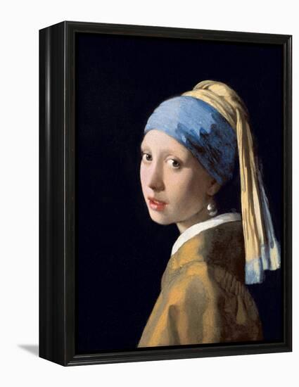 Girl with a Pearl Earring, C.1665-6-Johannes Vermeer-Framed Premier Image Canvas