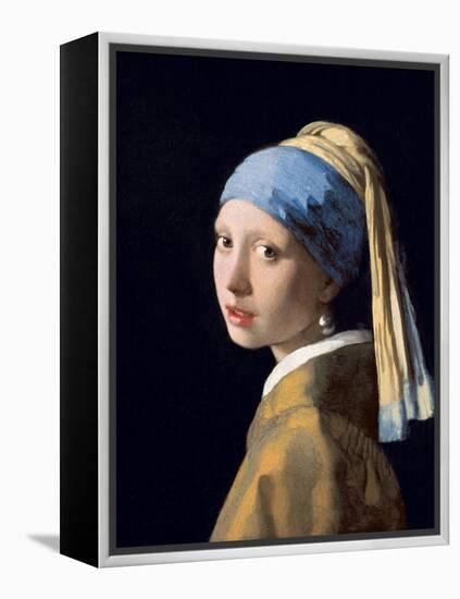 Girl with a Pearl Earring, C.1665-6-Johannes Vermeer-Framed Premier Image Canvas