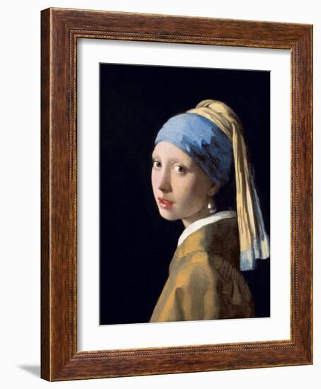 Girl with a Pearl Earring, C.1665-6-Johannes Vermeer-Framed Premium Giclee Print