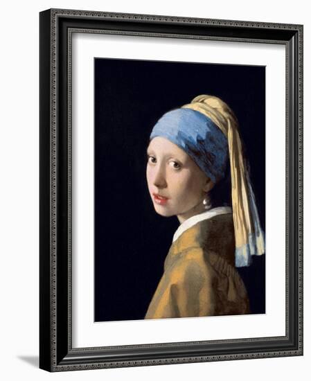 Girl with a Pearl Earring, C.1665-6-Johannes Vermeer-Framed Giclee Print