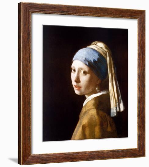 Girl with a Pearl Earring-Johannes Vermeer-Framed Art Print