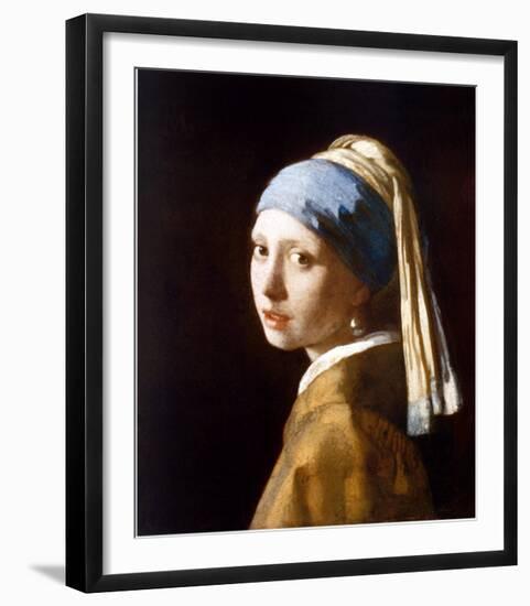 Girl with a Pearl Earring-Johannes Vermeer-Framed Art Print