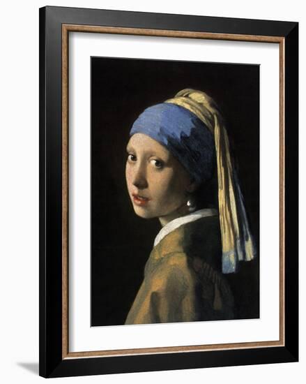 Girl with a Pearl Earring-Johannes Vermeer-Framed Art Print