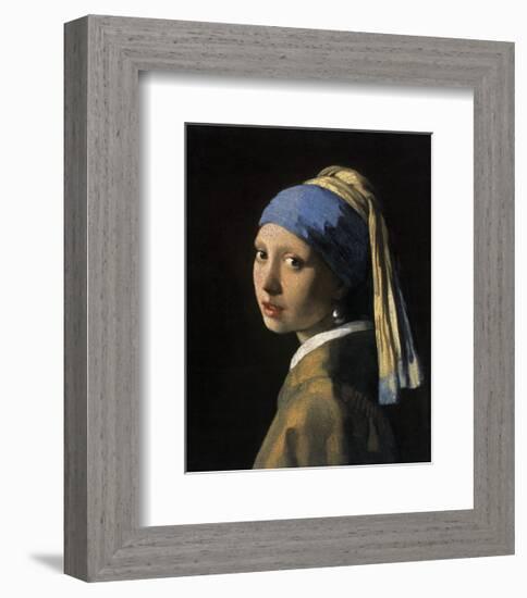 Girl with a Pearl Earring-Johannes Vermeer-Framed Giclee Print