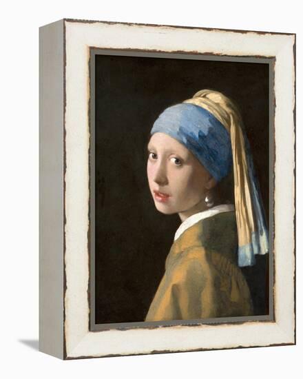 Girl with a Pearl Earring-Johannes Vermeer-Framed Stretched Canvas