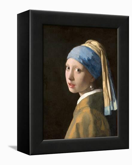 Girl with a Pearl Earring-Johannes Vermeer-Framed Stretched Canvas