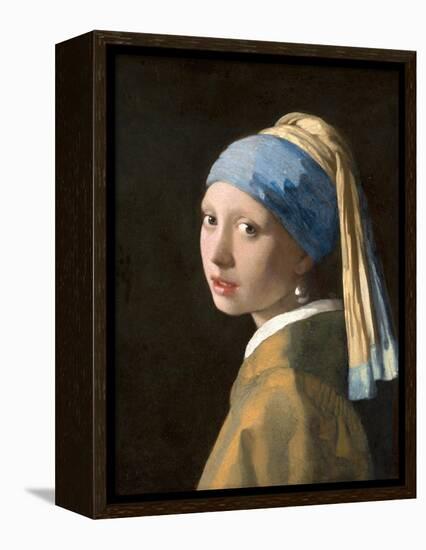 Girl with a Pearl Earring-Johannes Vermeer-Framed Stretched Canvas