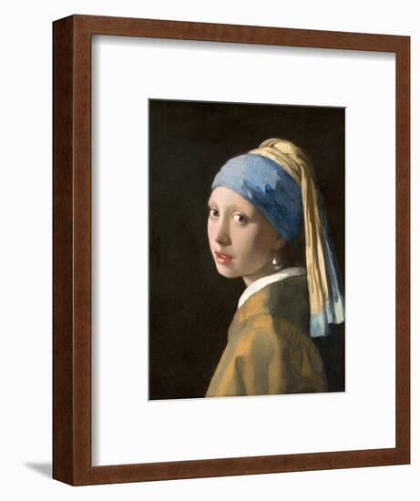 Girl with a Pearl Earring-Johannes Vermeer-Framed Art Print