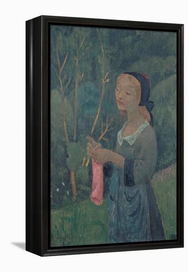 Girl with a Pink Stocking-Paul Sérusier-Framed Premier Image Canvas