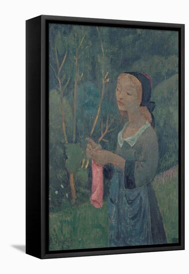 Girl with a Pink Stocking-Paul Sérusier-Framed Premier Image Canvas