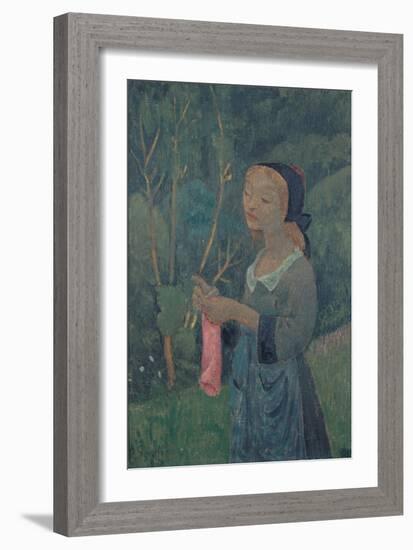 Girl with a Pink Stocking-Paul Sérusier-Framed Giclee Print