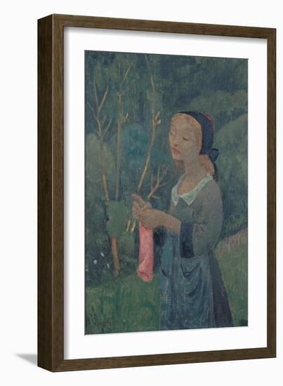 Girl with a Pink Stocking-Paul Sérusier-Framed Giclee Print