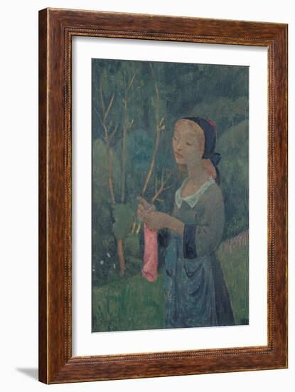 Girl with a Pink Stocking-Paul Sérusier-Framed Giclee Print