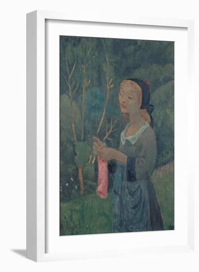 Girl with a Pink Stocking-Paul Sérusier-Framed Giclee Print