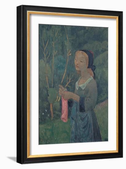 Girl with a Pink Stocking-Paul Sérusier-Framed Giclee Print