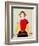 Girl with a Pole (Oil)-Kasimir Malevich-Framed Giclee Print