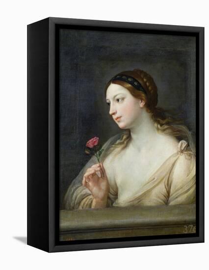 Girl with a Rose-Guido Reni-Framed Premier Image Canvas