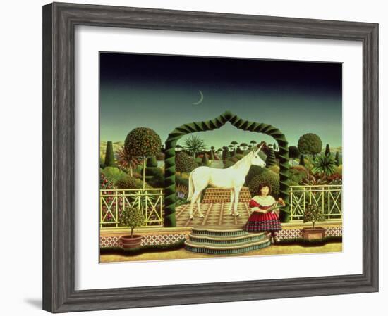 Girl with a Unicorn, 1980-Anthony Southcombe-Framed Giclee Print