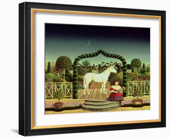 Girl with a Unicorn, 1980-Anthony Southcombe-Framed Giclee Print