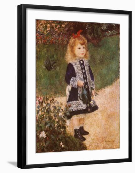 Girl with a Watering Can-Pierre-Auguste Renoir-Framed Art Print