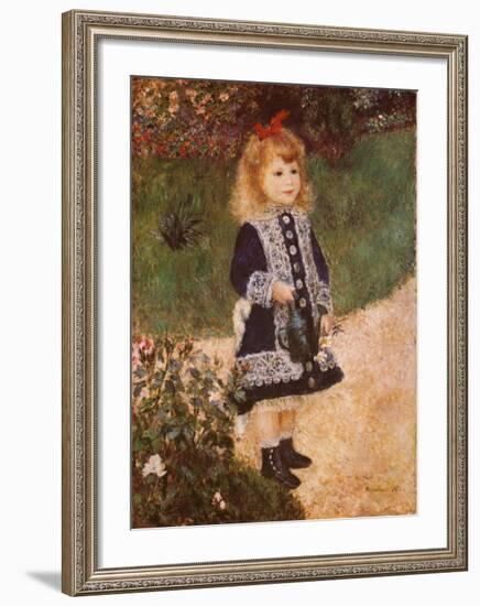 Girl with a Watering Can-Pierre-Auguste Renoir-Framed Art Print