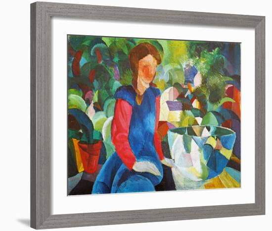 Girl with Aquarium, c.1914-Auguste Macke-Framed Art Print