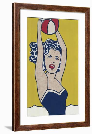 Girl with Ball-Roy Lichtenstein-Framed Art Print